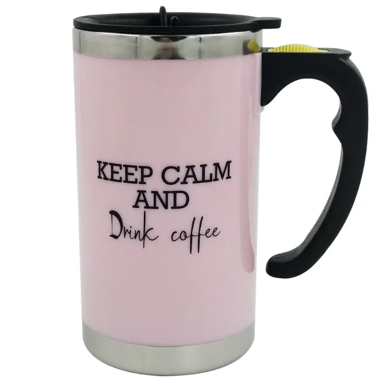 Caneca Misturadora 450ml em Aço Inox Golden Rio-Rosa