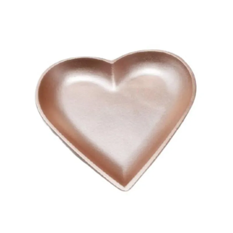 Bandeja Prato Coração Decorativo Rose Metalizado Madeira Mdf