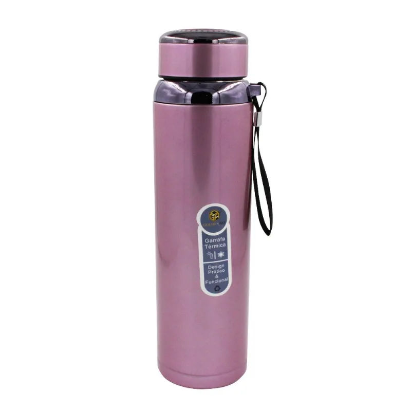 Garrafa Isotérmica 950ml em Aço Inox Golden Rio- Rosa