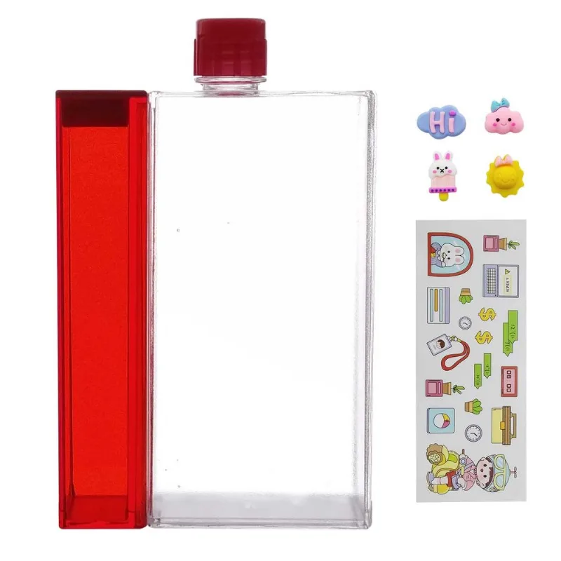 Garrafa C/ Compartimento 380ml em Plástico Golden Rio-Vermelho