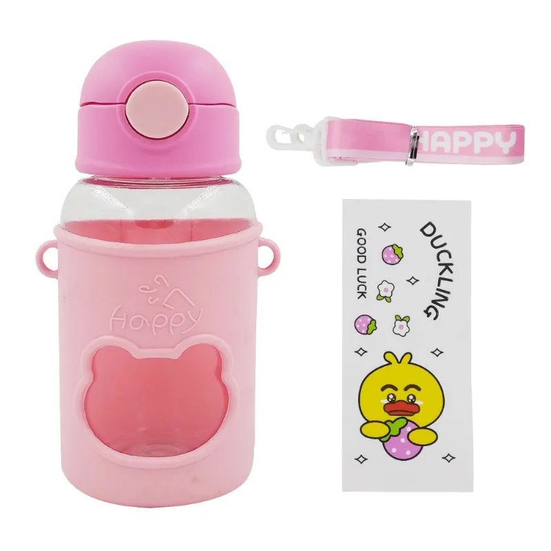 Garrafa C/ Alça 650ml em Plástico Golden Rio-Rosa