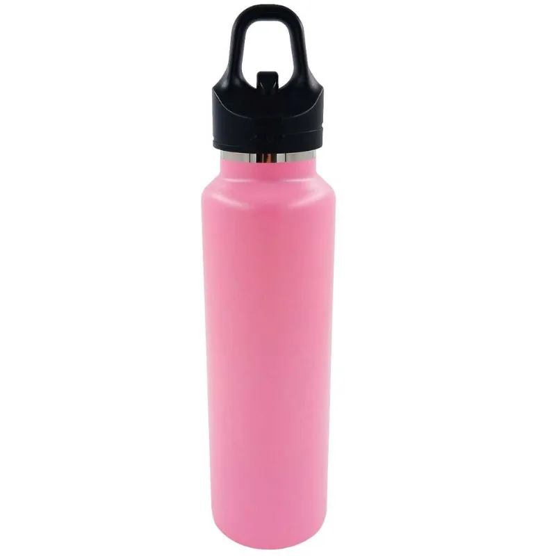 Garrafa Térmica C/ Alça 700ml em Aço Inox Golden Rio-Rosa