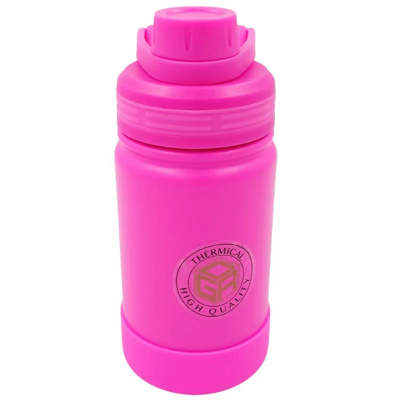 Garrafa Térmica C/ Alça 350ml em Aço Inox Golden Rio-Pink