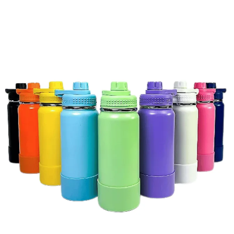 Garrafa Térmica 550ml c/ Base de Silicone - Cores Sortidas - Golden Rio