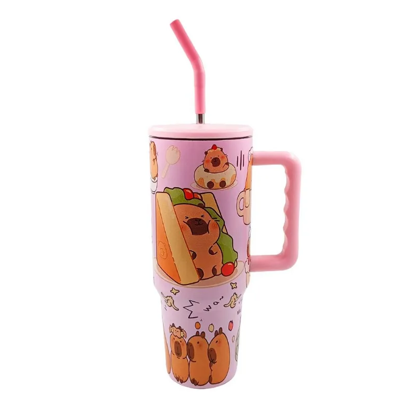 Canecão Térmico Capivara 1200ml em Aço Inox Golden Rio-Rosa