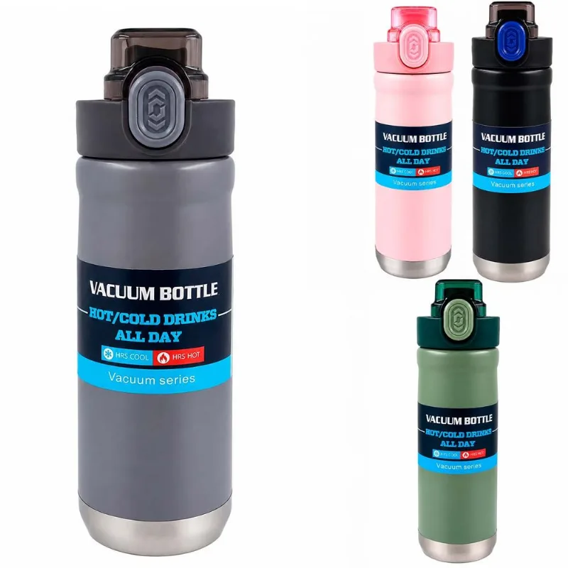 Garrafa Isotérmica C/ Alça 600ml em Aço Inox Golden Rio