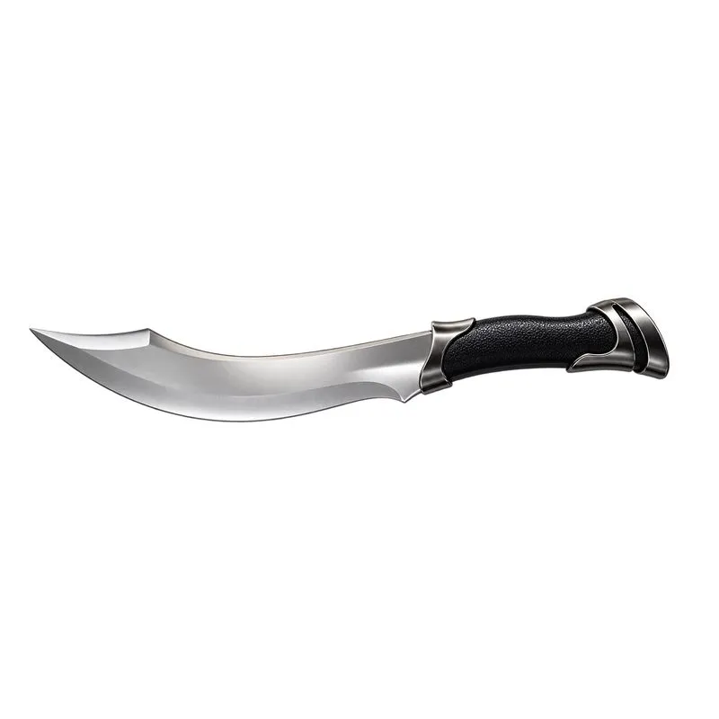 Adaga Decorativa Sem fio em Metal Tipo Facão com Bainha e Cabo de Plástico Preto 40 cm