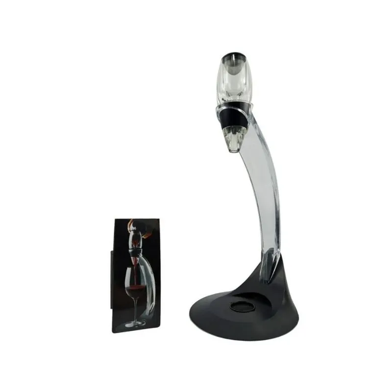 Decanter de Vinho Aerador Magic Deluxe Torre Em Acrílico 5 Peças