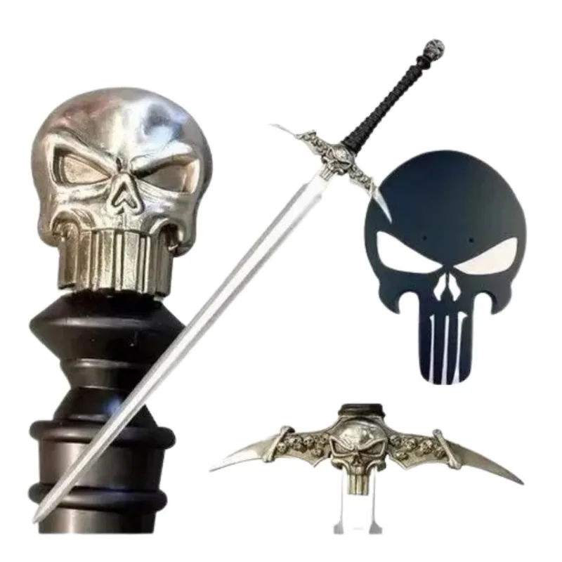 Enfeite Espada Justiceiro Punisher Com Suporte Lextack Pfl4903