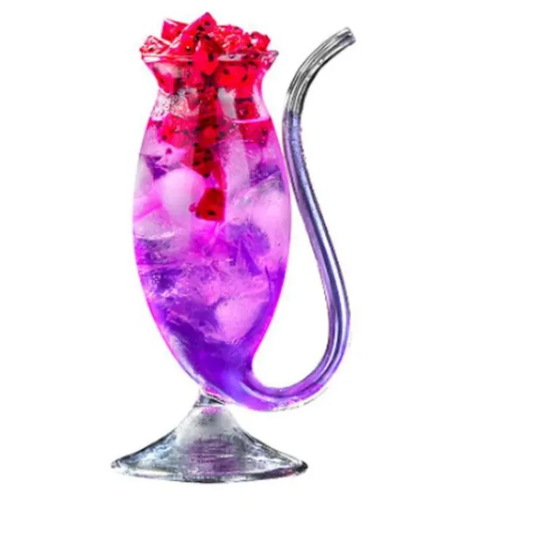 Copo De Vidro Para Drink Canudo Vampiro Para Bebidas 300 Ml