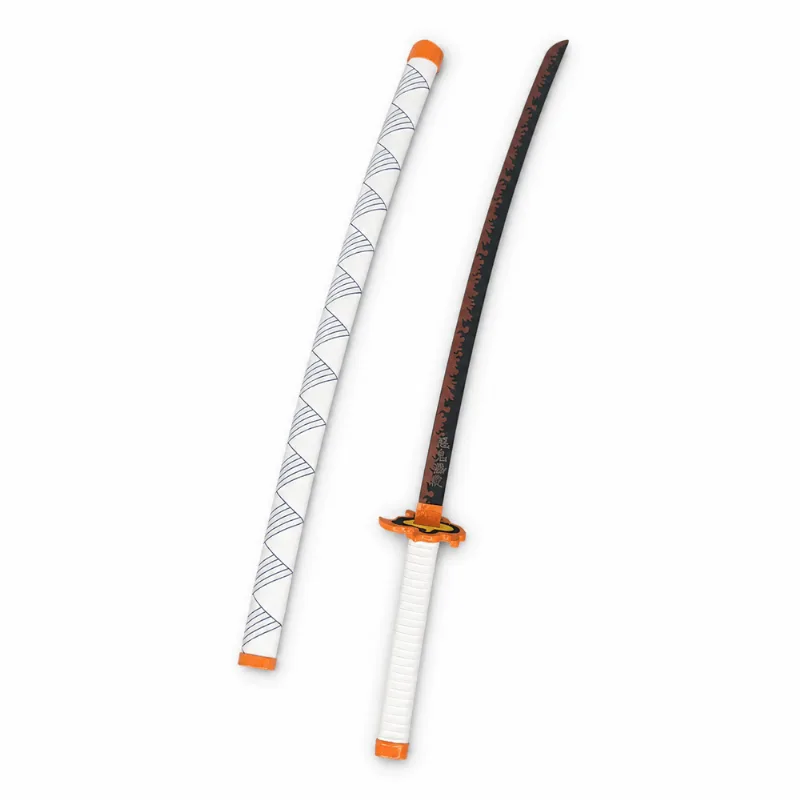 Katana Espada De Metal Kyojuro Rengoku 100 Cm Demon Slayer Para Decoração E Coleção