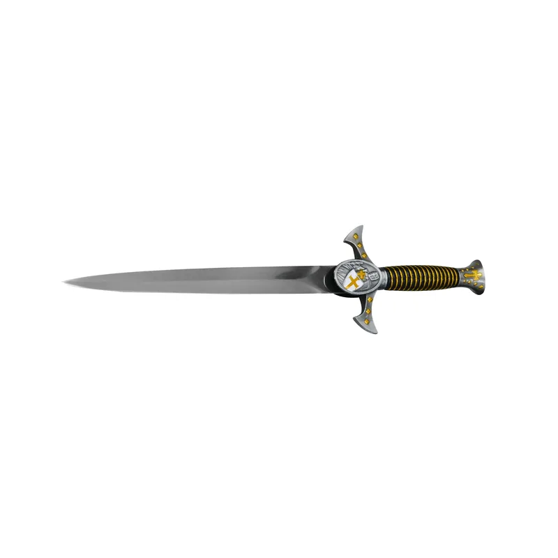 Adaga Decorativa Sem fio em Metal com Bainha 37 cm Adaga Decorativa Com Bainha - 39,5 CM