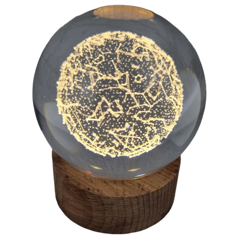 Luminária Decorativa Led Mesa Zodíaco Geométrica 60Mm