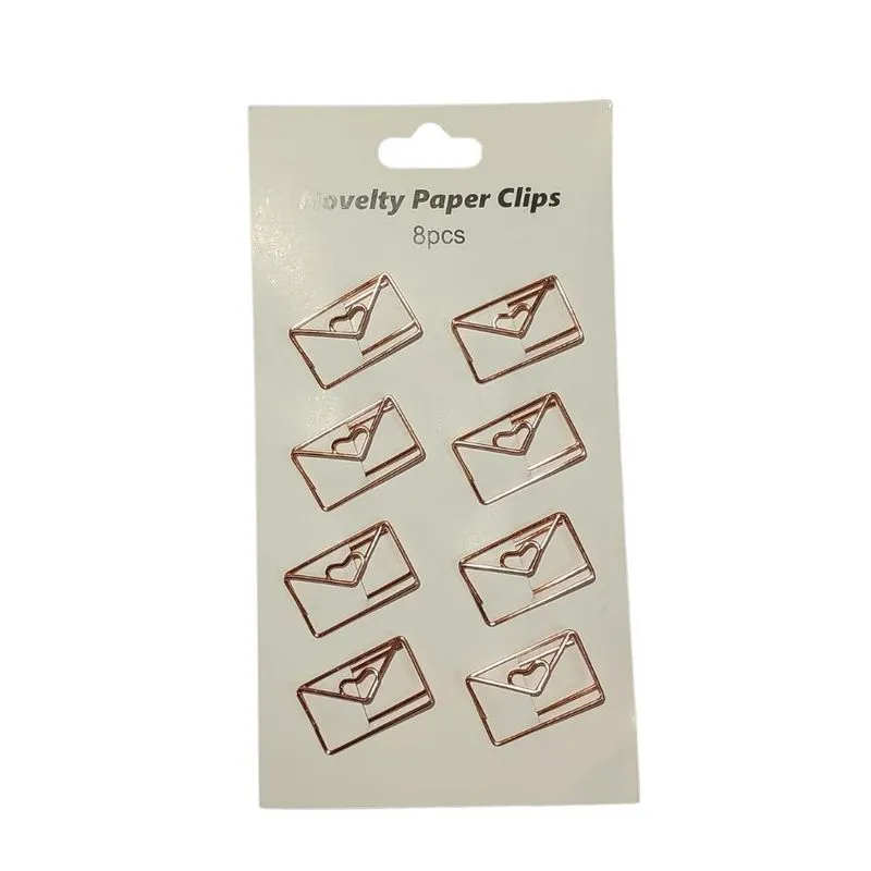 Kit De Clips Envelope Em Metal Com 8 Unidades 30mm