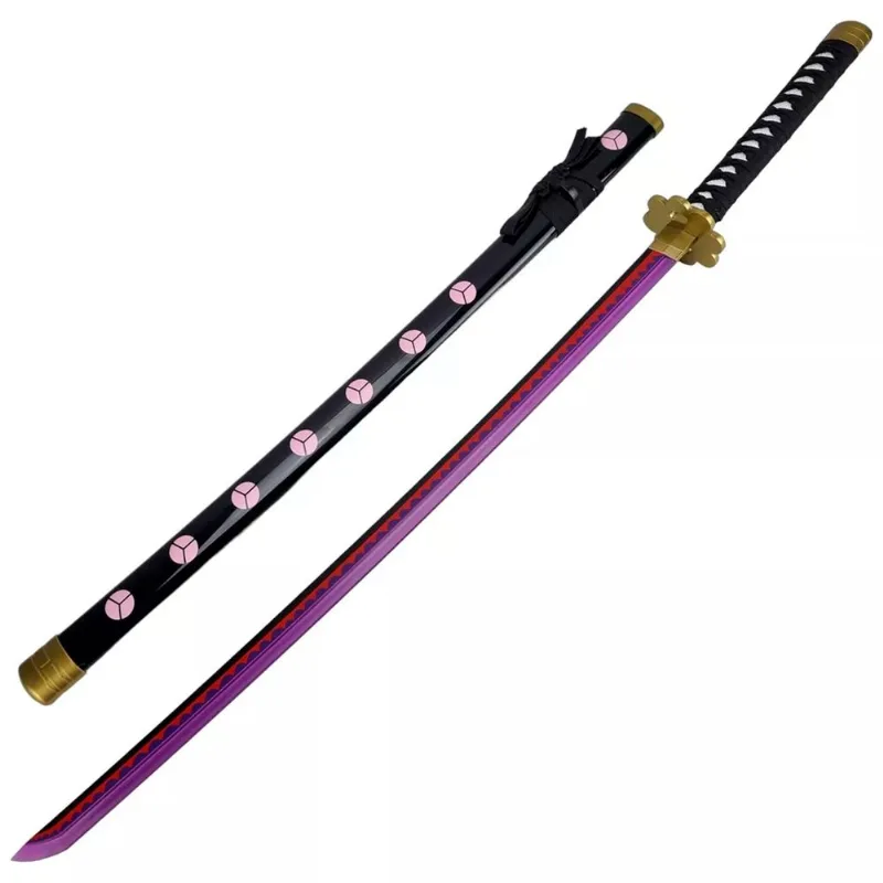Espada Roronoa Zoro Katana Shusui De Bambu Com Led Cosplay One Piece Decoração