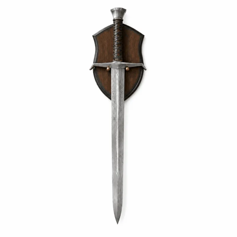 Espada Excalibur De Metal Réplica Decorativa Rei Arthur 105,5 Cm Com Suporte De Madeira
