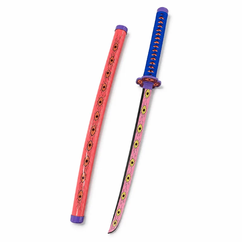 Espada Katana Cosplay Kokushibo Demon Slayer Réplica Decorativa Lâmina Sem Fio De Corte