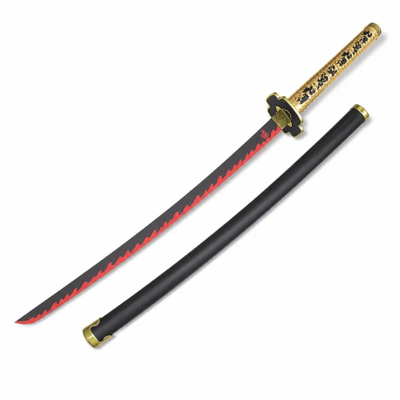 Espada Katana Decorativa De Metal Yoriichi Tsugikuni Demon Slayer Para Cosplay E Decoração
