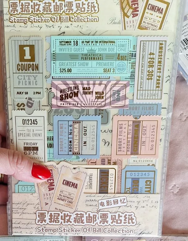 Adesivo Ticket Selos com 4 unidades 1pc