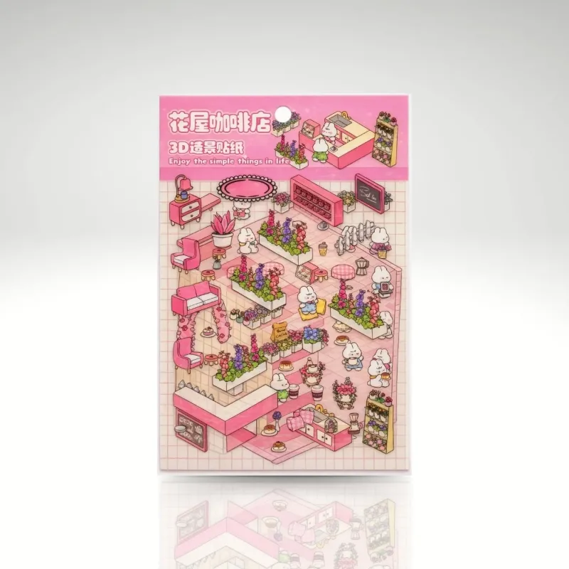 Adesivo Mini Mundo 3D Animais kit c/3 cartelas - Importados