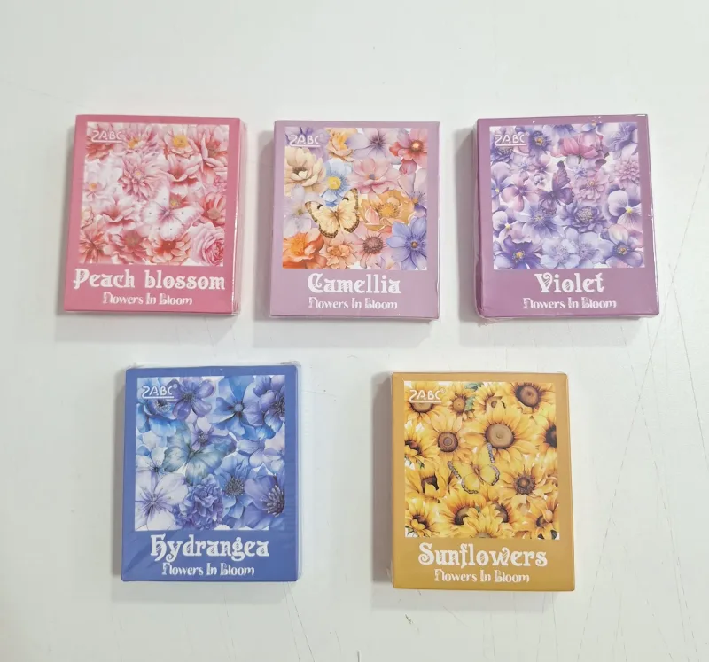 Adesivo Flowers In Bloom Holográfico 8x9,5cm 60 adesivos 1un