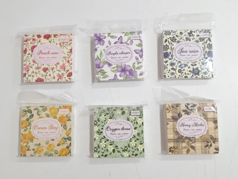 Papel Scrapbook Fundos Journal Flower Vine Garden 100 folhas 8x8cm