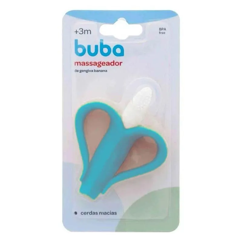 Mordedor E Massageador De Gengiva Para Bebê - Azul - Buba