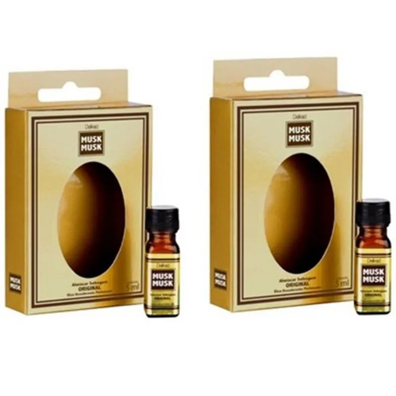 Kit 2 Musk Musk Almiscar Selvagem Óleo Perfumado 5ml Delikad