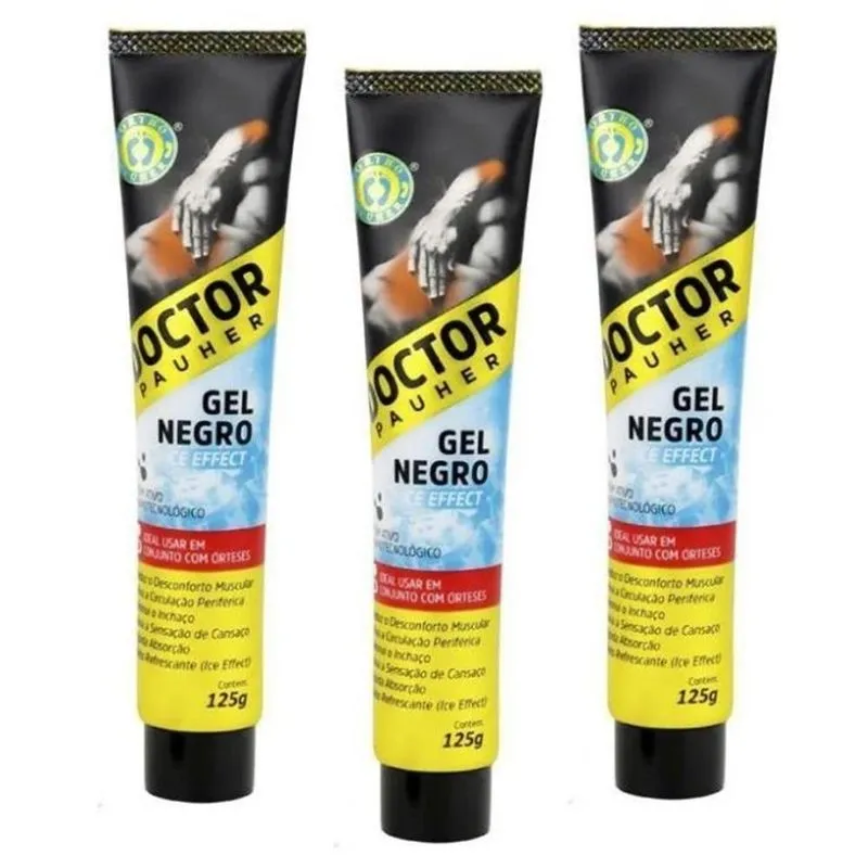 Gel Negro Para Massagem Doctor Pauher 125g Kti 03un