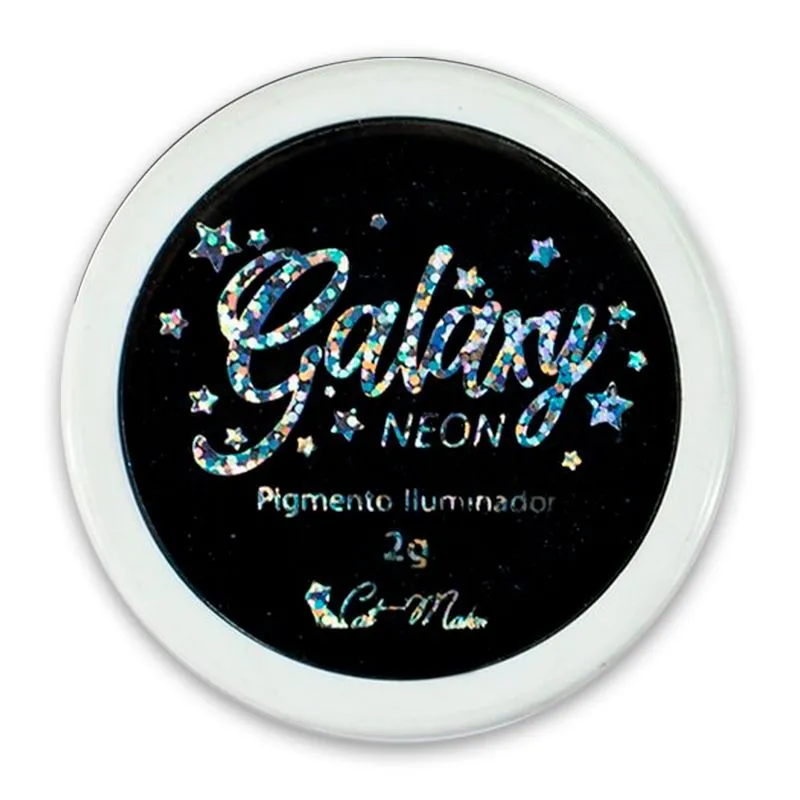 Pigmento Cat Make Galaxy Glitter Neon - Black Night 01