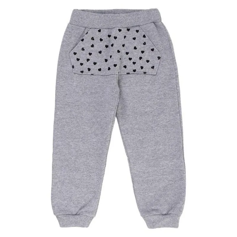 Calça Moletom Infantil Kookabu 2 Bolso Canguru Cinza (MP)