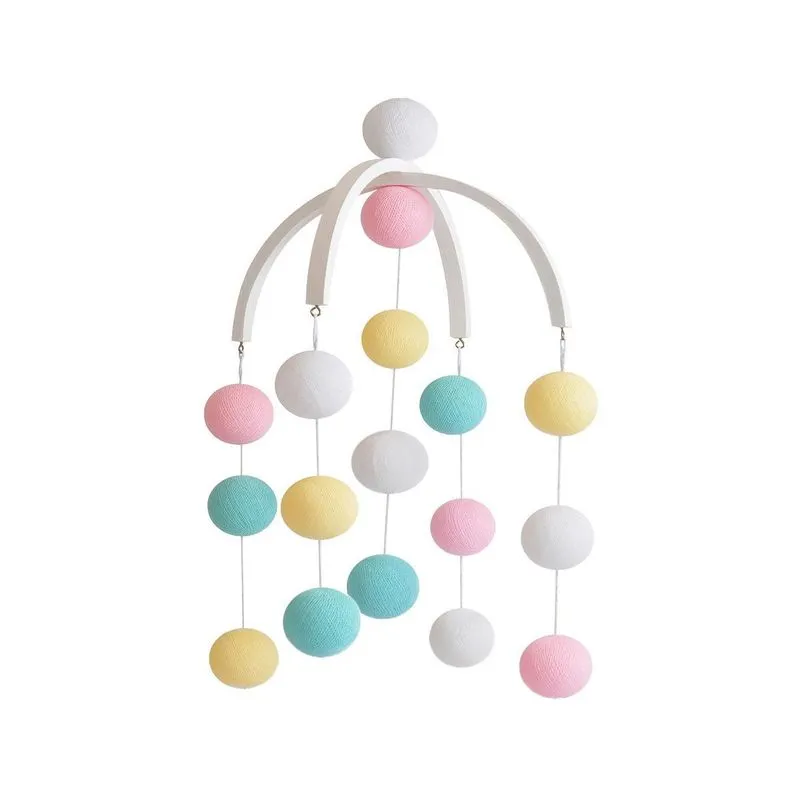 Móbile Infantil Cormilu Bolinhas, Artesanal, Mdf, 30cm
