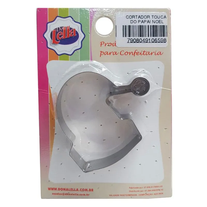 Cortador Inox Touca Papai Noel Natal - Dona Lella