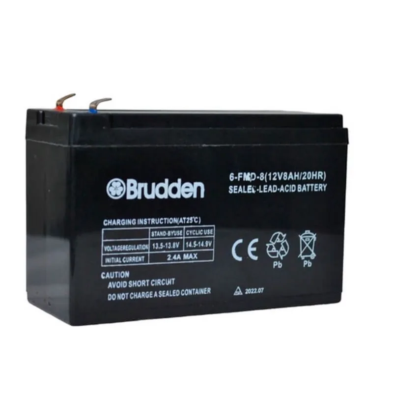 Bateria 12v 8ah p/ Pulverizador Elétrico Costal Brudden SS20