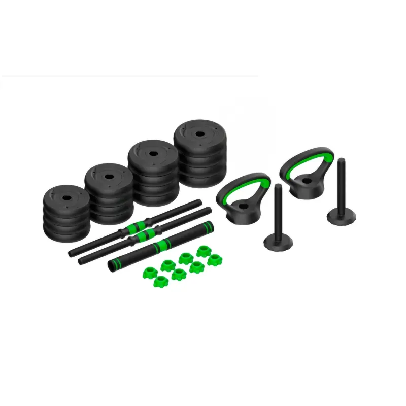 Kit Musculação Move - Barra + Anilha + Halter + Kettlebell Kit Musculação Move