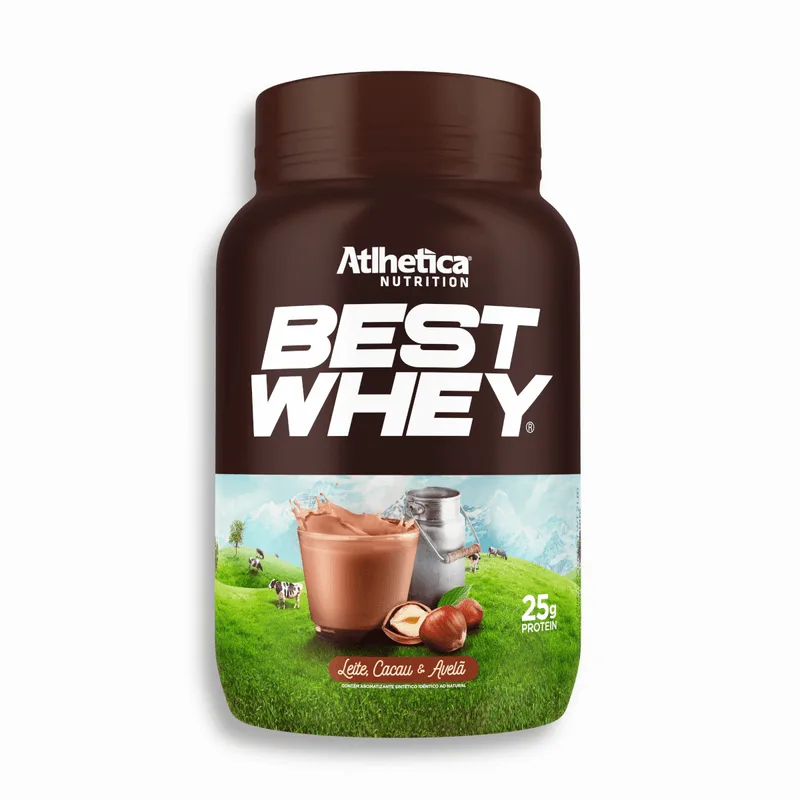 Best Whey Protein Leite, Cacau e Avelã Pote 900 g Atlhetica Nutrition Leite, Cacau e Avelã