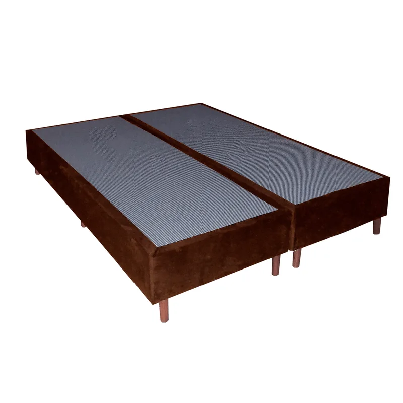 Box Queen Spring Luxo Bom Pastor 158x198x30cm Marrom
