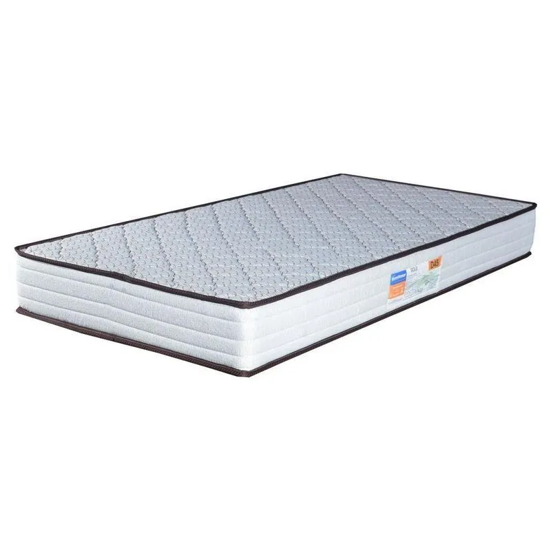 Colchão Solteiro Espuma D45 Matelassê Branco