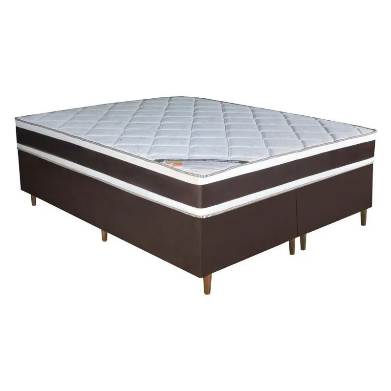 Colchão Queen Molas Ensacadas Sater D33 Pillow Top Bom Pastor Móveis