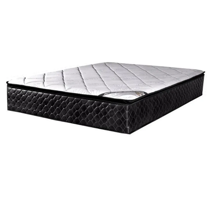 Colchão Queen Molas Ensacadas Vogue Pillow Top Americano Preto Bom Pastor