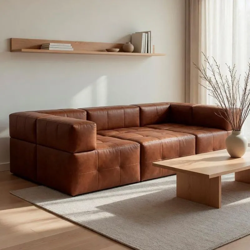 Sofá Modular King 5 Lugares Reclinável 255cm Terracota Bom Pastor