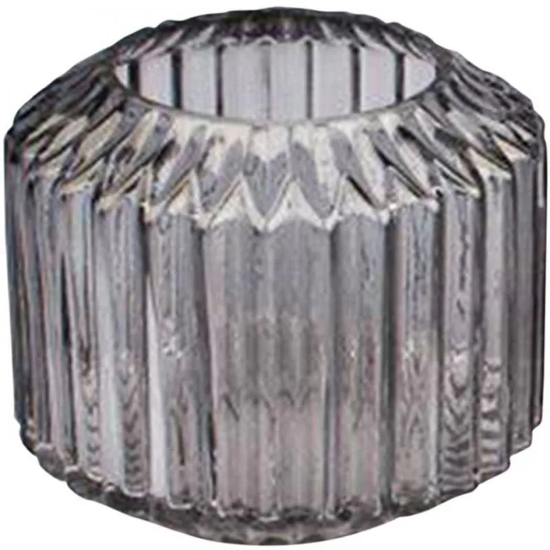 Vaso de Vidro Pleast Style 15cm x 13cm Urban Cinza