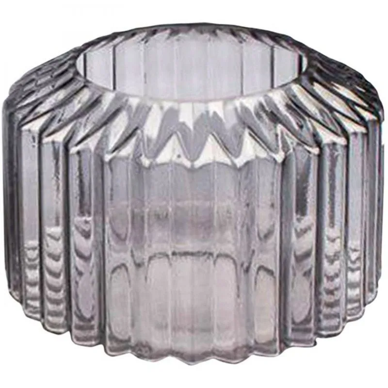 Vaso de Vidro Pleast Style 20cm x 15cm Urban Cinza