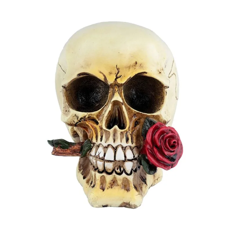 Caveira Resina Red Rose 40194-Urban Brasil