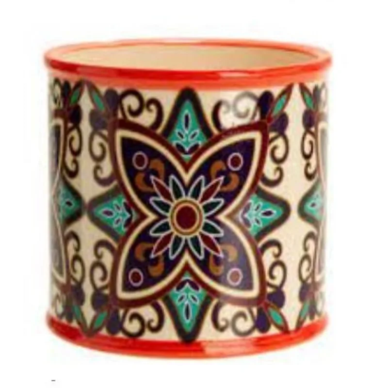 Cachepot Rounded Floral Vintage