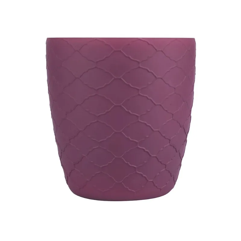 Vaso Vidro 14,6 X 14,6 X 15,2 Cm Roxo