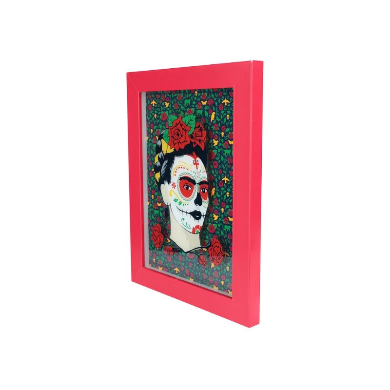 Quadro Frida Kahlo Em Madeira