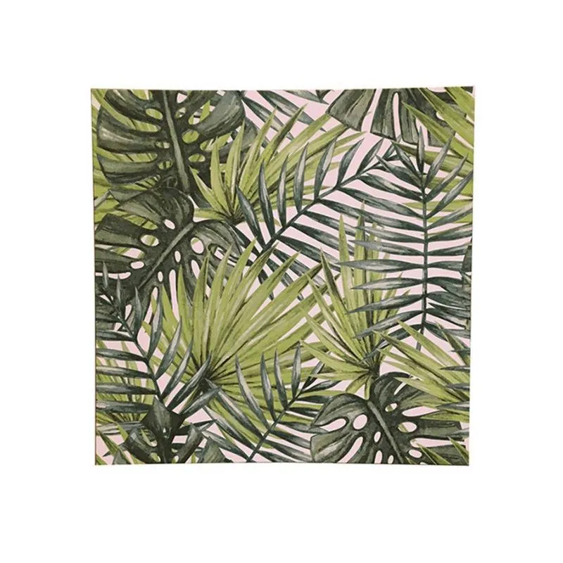 Quadro Decorativo de Plantas Tela 40X40X1.5cm Bracken Leaves Verde Urban