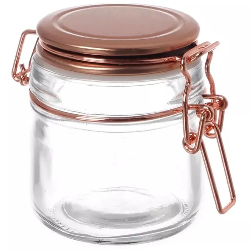 Pote de Vidro Hermético 120ml Cobre Cooper Flip Short Round