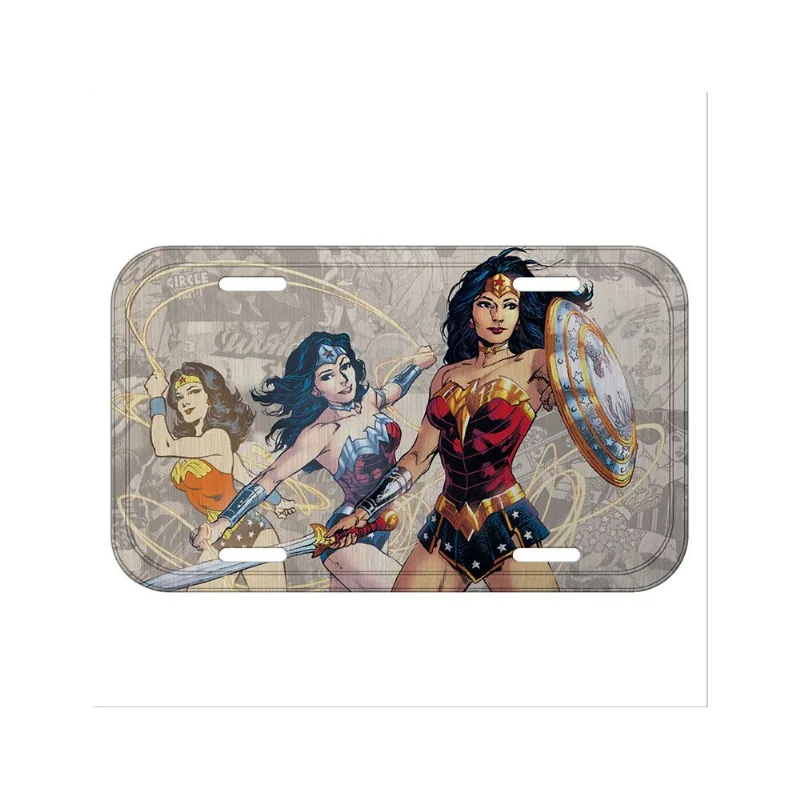Placa De Carro Mulher Maravilha 30 X 15 Cm